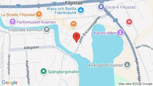 Lägenheter att hyra i Filipstad - kort over placeringen