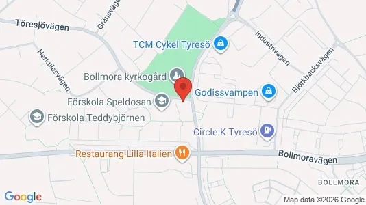 Lägenheter att hyra i Tyresö - kort over placeringen