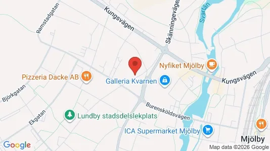Lägenheter att hyra i Mjölby - kort over placeringen