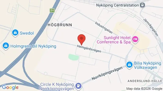 Lägenheter att hyra i Nyköping - kort over placeringen