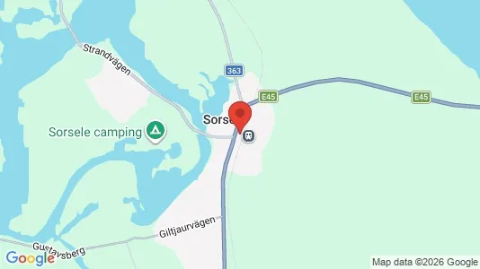 Lägenheter att hyra i Sorsele - kort over placeringen