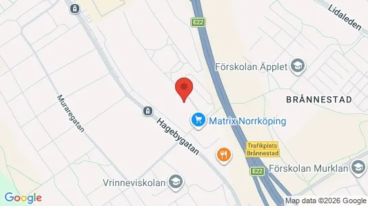 Lägenheter att hyra i Norrköping - kort over placeringen