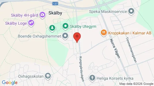 Lägenheter att hyra i Kalmar - kort over placeringen