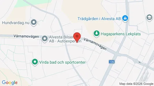 Lägenheter att hyra i Alvesta - kort over placeringen