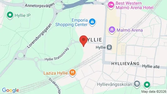 Lägenheter att hyra i Hyllie - kort over placeringen