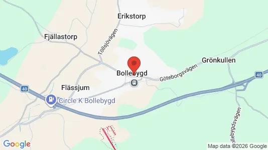 Lägenheter att hyra i Bollebygd - kort over placeringen