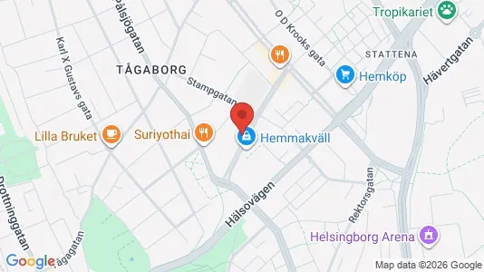 Lägenheter att hyra i Helsingborg - kort over placeringen