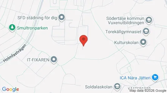 Lägenheter att hyra i Södertälje - kort over placeringen