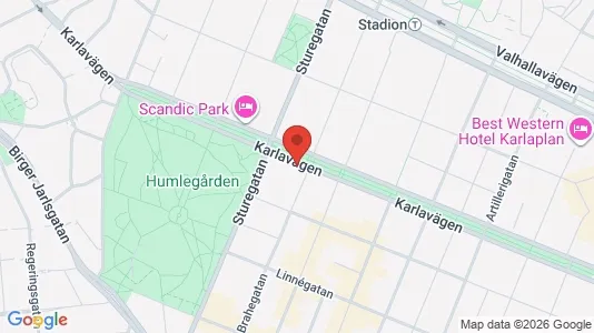 Lägenheter att hyra i Östermalm - kort over placeringen