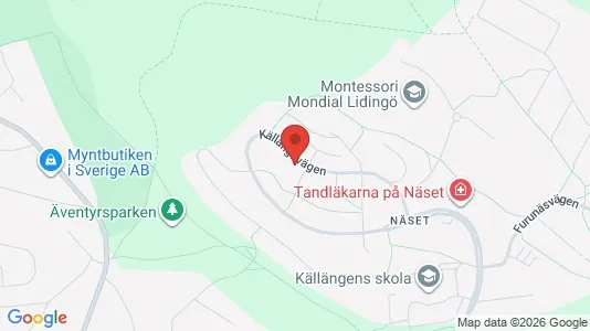 Lägenheter att hyra i Lidingö - kort over placeringen