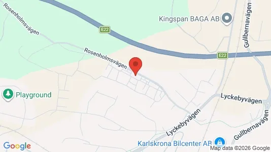 Lägenheter att hyra i Karlskrona - kort over placeringen