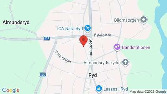 Lägenheter att hyra i Tingsryd - kort over placeringen