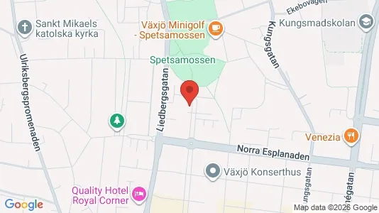 Lägenheter att hyra i Växjö - kort over placeringen