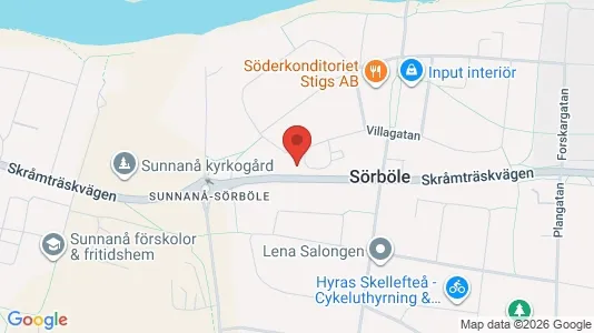 Lägenheter att hyra i Skellefteå - kort over placeringen
