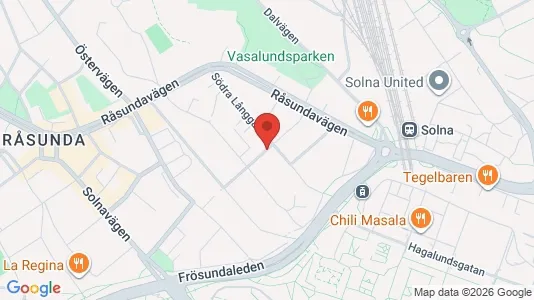 Lägenheter att hyra i Solna - kort over placeringen