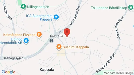 Lägenheter att hyra i Lidingö - kort over placeringen