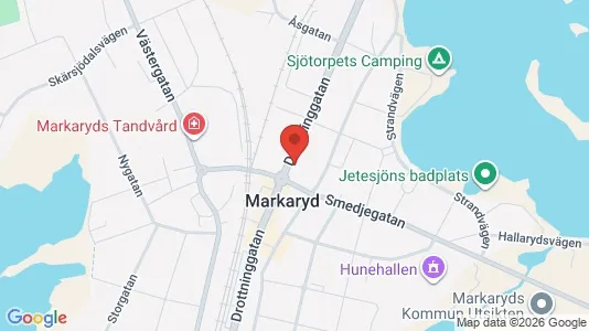Lägenheter att hyra i Markaryd - kort over placeringen