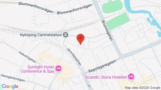 Lägenheter att hyra i Nyköping - kort over placeringen
