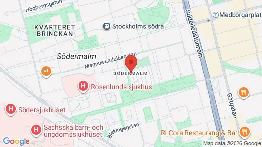 Lägenheter att hyra i Södermalm - kort over placeringen