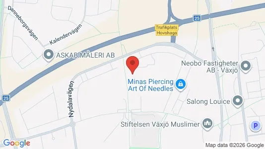 Lägenheter att hyra i Växjö - kort over placeringen