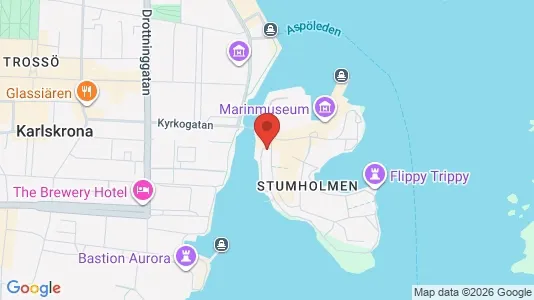 Lägenheter att hyra i Karlskrona - kort over placeringen