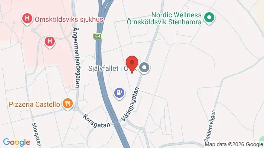 Lägenheter att hyra i Örnsköldsvik - kort over placeringen