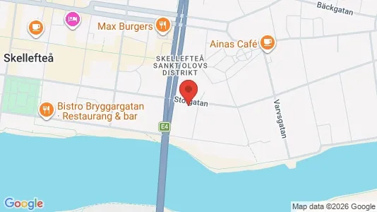 Lägenheter att hyra i Skellefteå - kort over placeringen