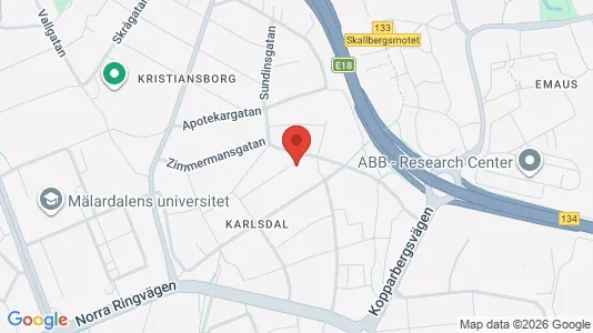 Lägenheter att hyra i Västerås - kort over placeringen
