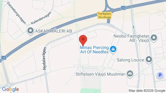Lägenheter att hyra i Växjö - kort over placeringen