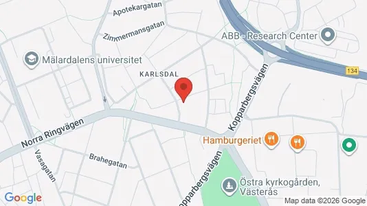 Lägenheter att hyra i Västerås - kort over placeringen