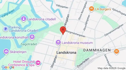 Lägenheter att hyra i Landskrona - kort over placeringen