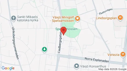 Lägenheter att hyra i Växjö - kort over placeringen