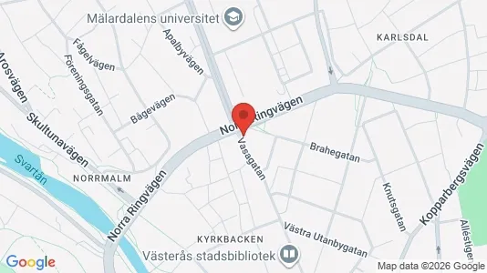 Lägenheter att hyra i Västerås - kort over placeringen