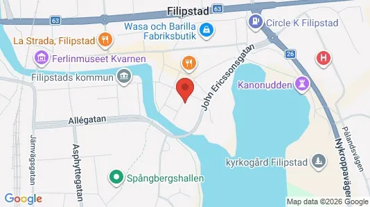 Lägenheter att hyra i Filipstad - kort over placeringen