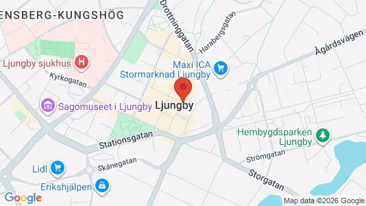 Lägenheter att hyra i Ljungby - kort over placeringen