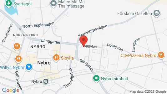 Lägenheter att hyra i Nybro - kort over placeringen