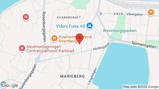 Lägenheter att hyra i Karlstad - kort over placeringen