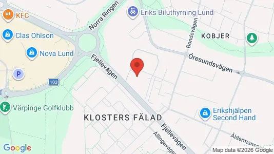 Lägenheter att hyra i Lund - kort over placeringen