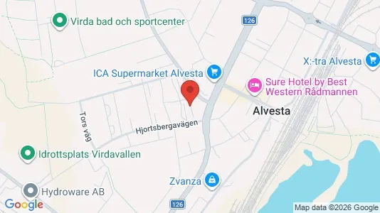 Lägenheter att hyra i Alvesta - kort over placeringen