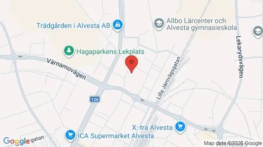 Lägenheter att hyra i Alvesta - kort over placeringen