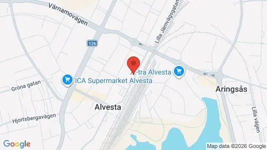 Lägenheter att hyra i Alvesta - kort over placeringen