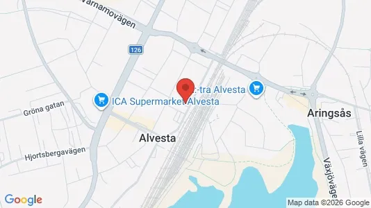 Lägenheter att hyra i Alvesta - kort over placeringen
