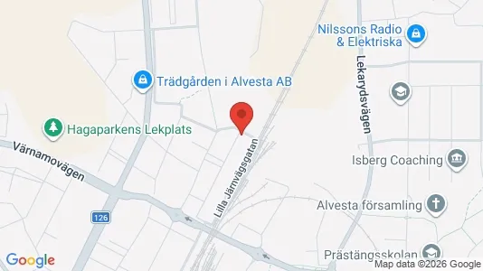 Lägenheter att hyra i Alvesta - kort over placeringen