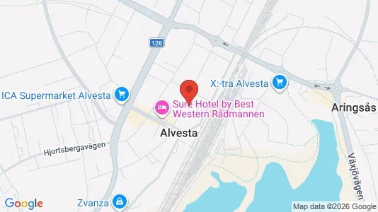 Lägenheter att hyra i Alvesta - kort over placeringen