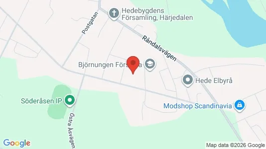 Lägenheter att hyra i Härjedalen - kort over placeringen