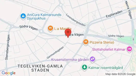 Lägenheter att hyra i Kalmar - kort over placeringen
