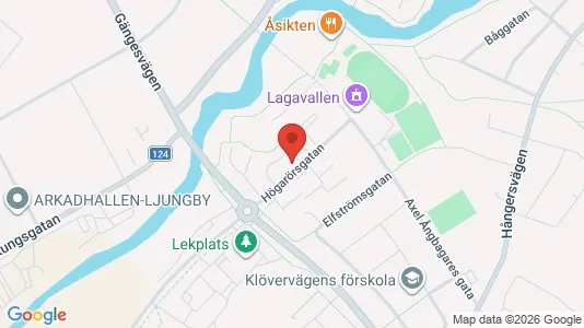 Lägenheter att hyra i Ljungby - kort over placeringen