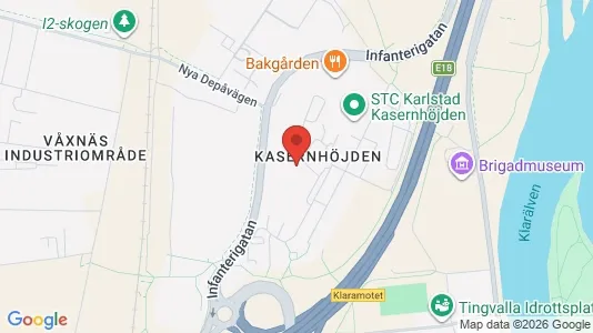 Lägenheter att hyra i Karlstad - kort over placeringen