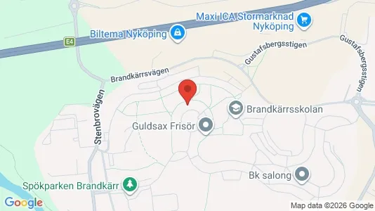 Lägenheter att hyra i Nyköping - kort over placeringen