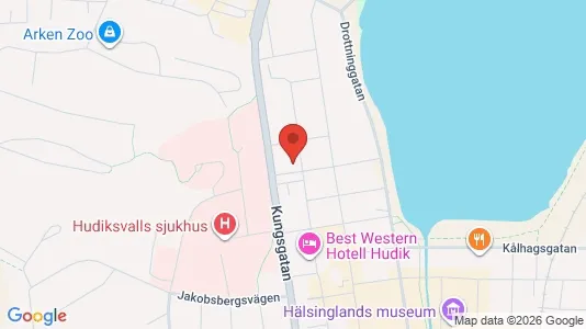 Lägenheter att hyra i Hudiksvall - kort over placeringen